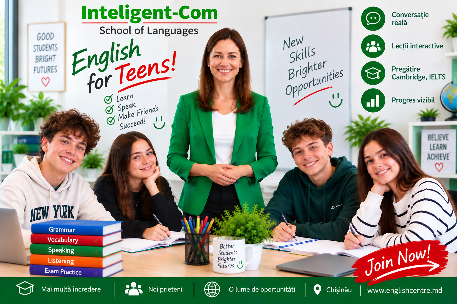 Cursuri de engleză pentru adolescenți